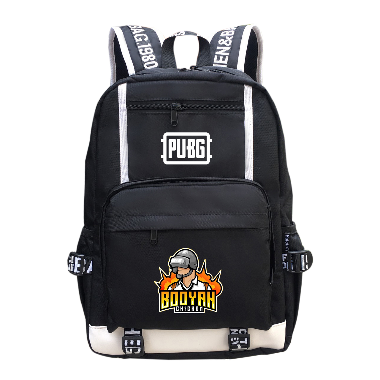 Balo thời trang nam nữ TROY viền dây đeo họa tiết chữ phối logo pubg