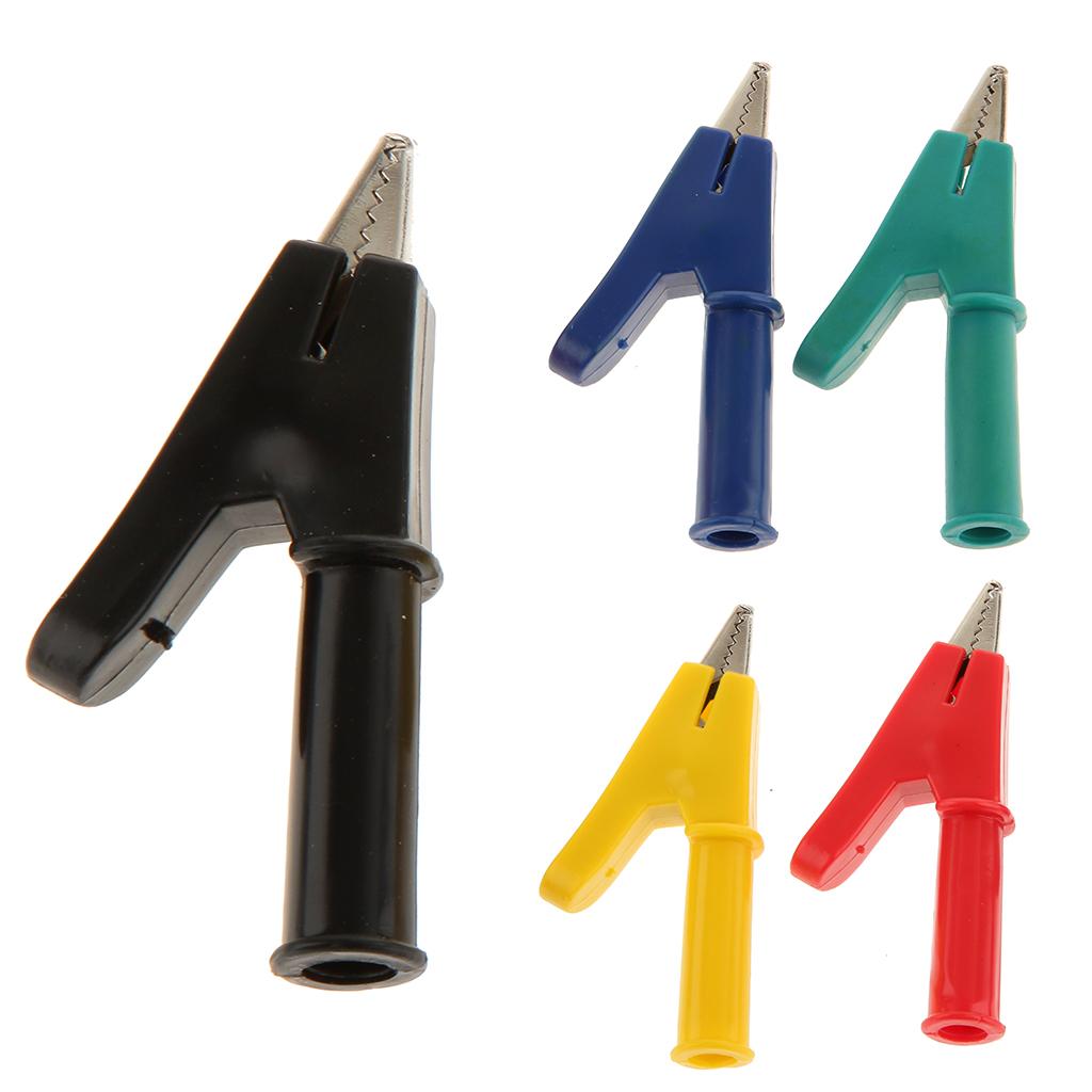10mm Insulated Electric Alligator Clip Clamp Connector for Test Lead Black