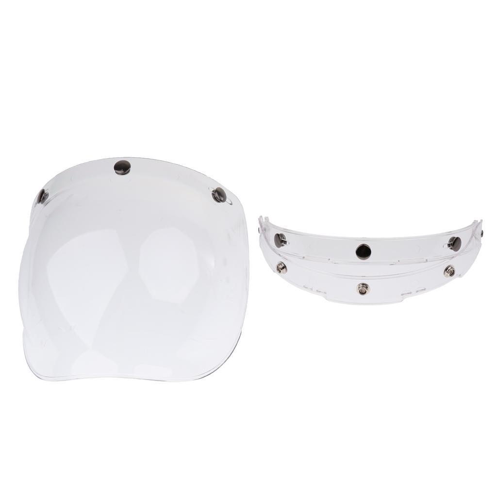 2x3-Snap Bubble Wind Shield Visor for Bonanza Motorcycle Helmets 3
