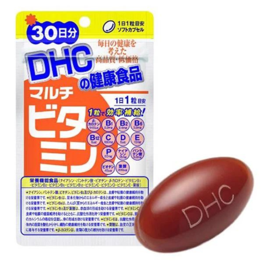 Viên uống Vitamin tổng hợp DHC Nhật Bản Multil Vitamins bổ sung 12 vitamin thiết yếu hàng ngày thực phẩm chức năng  nâng cao sức khỏe, làm đẹp da gói 30ngày JN-DHC-MUL30