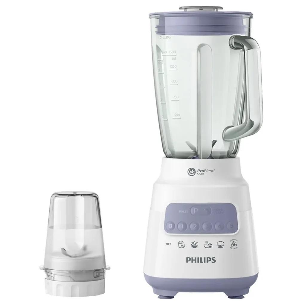 Máy Xay Sinh Tố Philips Hr2222/00, Cối Thủy Tinh 1.5Lit - 700w, Hàng Chính Hãng