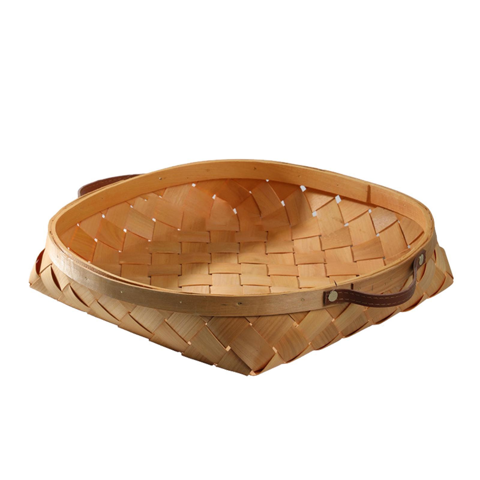 Wooden Storage Basket Serving Tray Storage Organizing