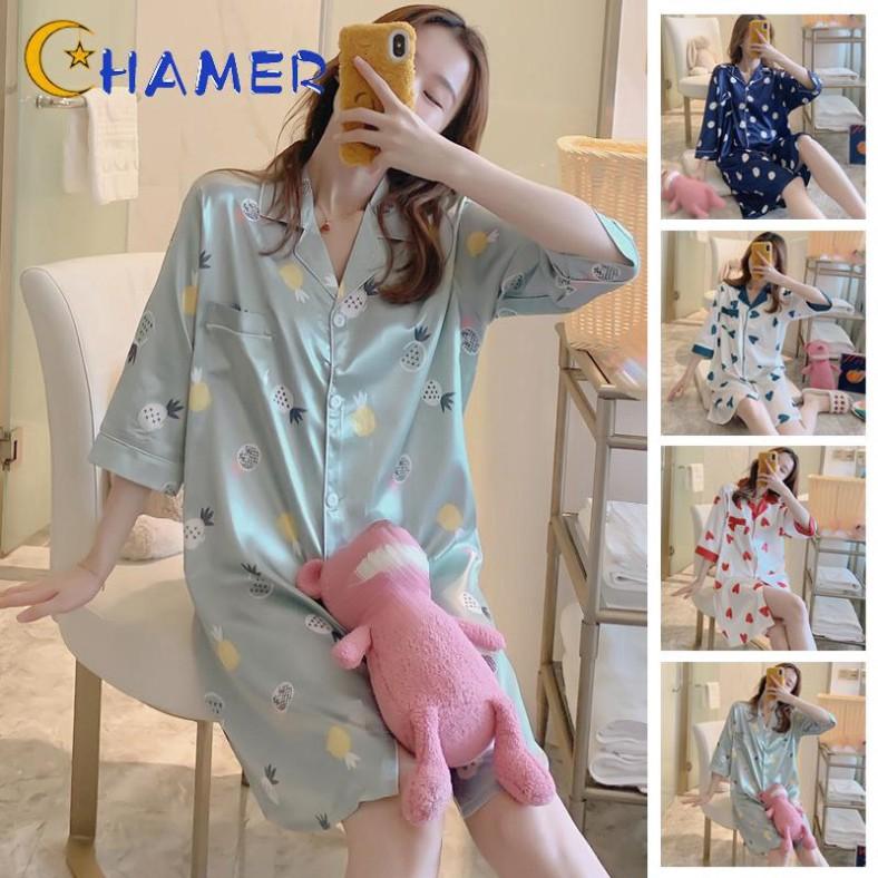 Đầm Ngủ Pijama Mặc Ở Nhà Cho Nữ