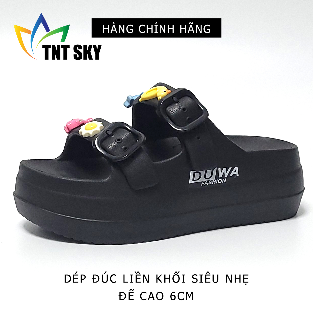 Dép Nữ Đúc Liền Khối Siêu Nhẹ Đế Cao 6CM - Hàng Chính Hãng - TK5212
