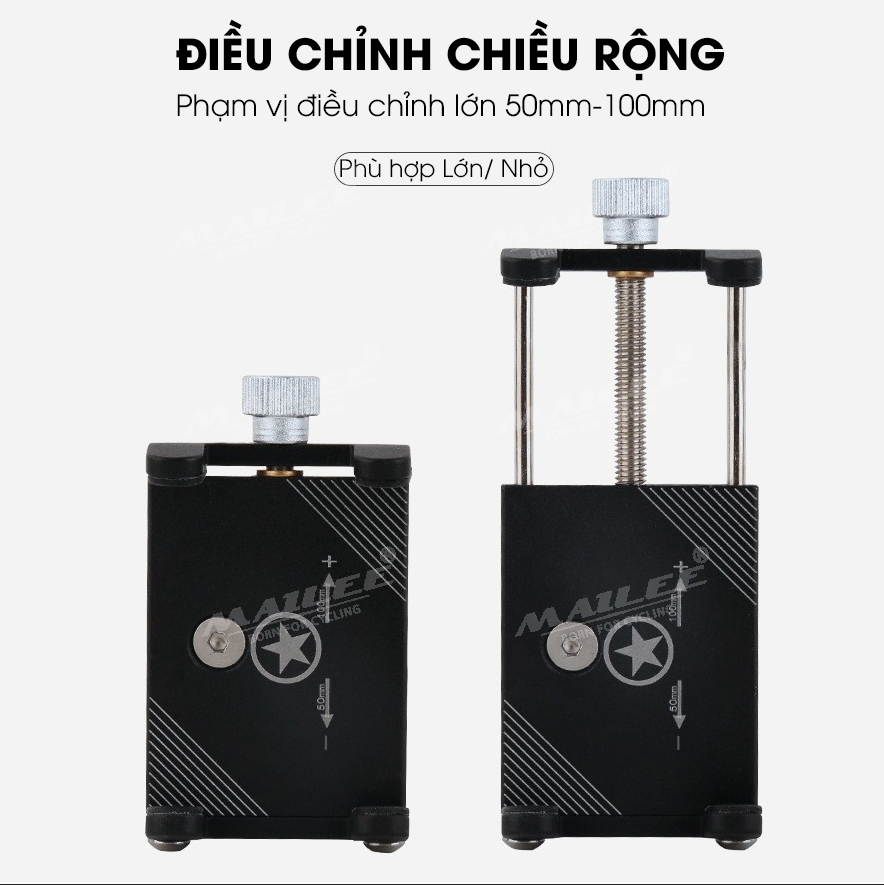 Giá đỡ điện thoại xe đạp gắn tay lái SS-044 cho điện thoại dưới 6.8 inch, chất liệu Nhôm, phù hợp đường kính ghi đông 22.2mm-31.8mm - Mai Lee