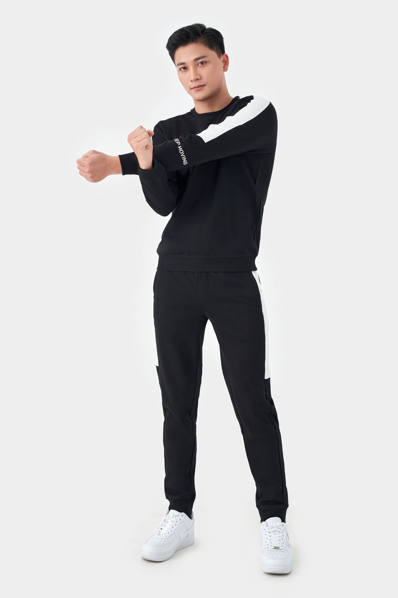 Bộ Nỉ Nam Mùa Đông KEEP-WARM 5S FASHION Chất Nỉ Dày Dặn, Can Phối Trẻ Trung, Khỏe Khoắn (BNI24018)