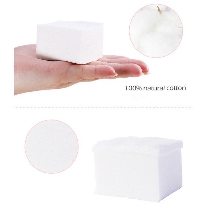 Hộp Bông Tẩy Trang Miniso 1000 Miếng Vuông Của Nhật Bản 100% Cotton An Toàn Cho Da