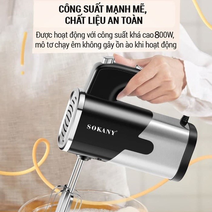 Máy Đánh Trứng Cầm Tay 5 Tốc Độ Sk-6621 800W