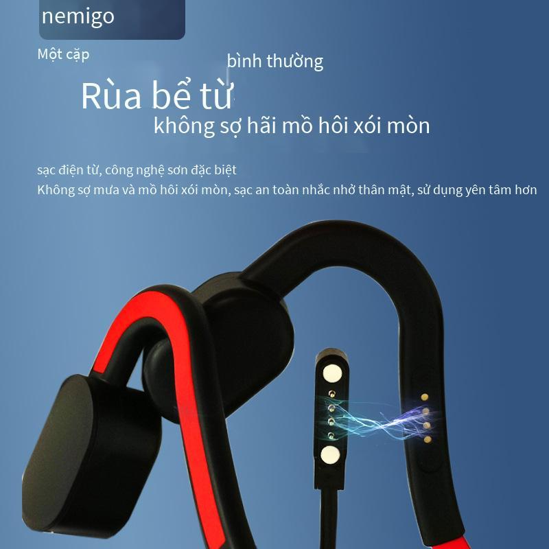 Phong cách mới nhất và sản phẩm mới đi kèm với bộ nhớ 8G, bơi lội thể thao, tai chống thấm nước và mồ hôi IP68 treo tai nghe Bluetooth dẫn truyền xương thật