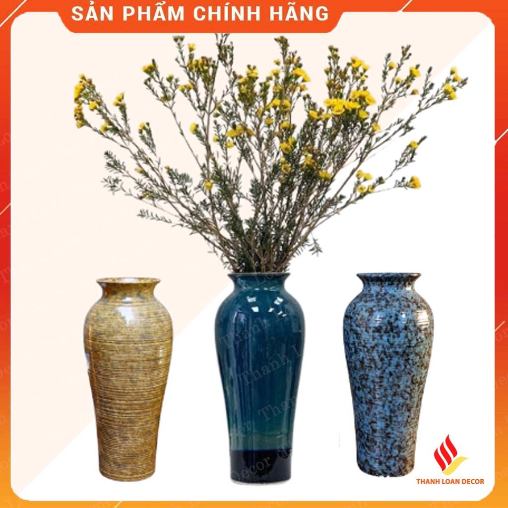 Lọ hoa gốm sứ cỡ lớn cao 35 cm - Bát Tràng - Bình cắm hoa decor trang trí nghệ thuật - Cắm tuyết mai siêu đẹp