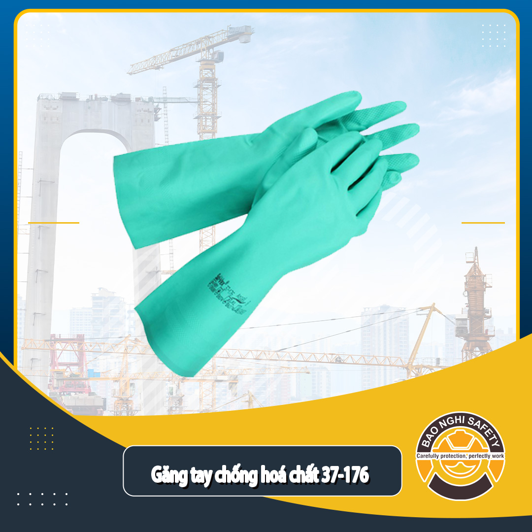 Găng Tay Chống Hóa Chất Ansell 37-176-S9 - Xanh Lá Cây