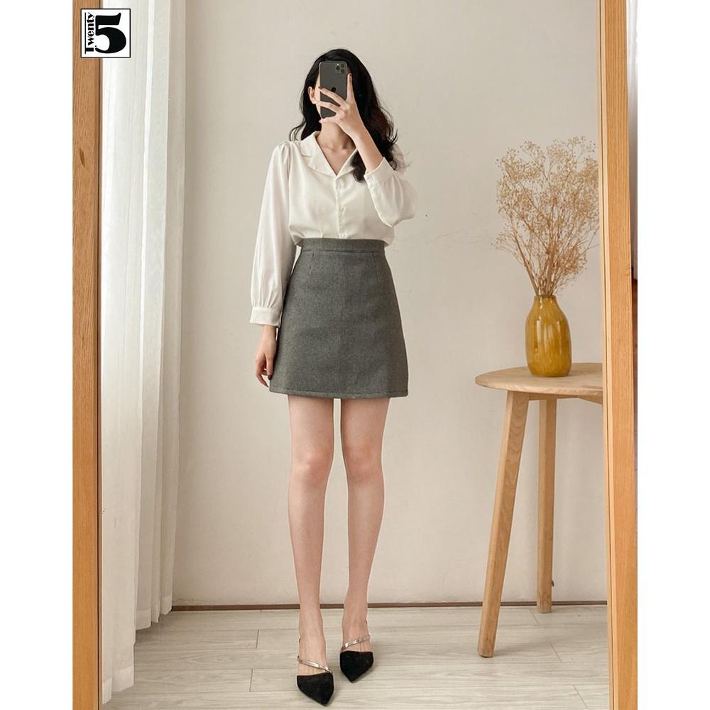 Áo sơ mi nữ công sở cổ bẻ 2 ve, tay bồng Twentyfive N1069