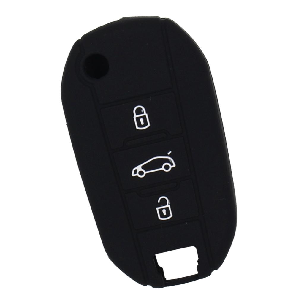 2x Silicone Cover Fit for AUDI Folding Remote Key Fob Case Shell Black