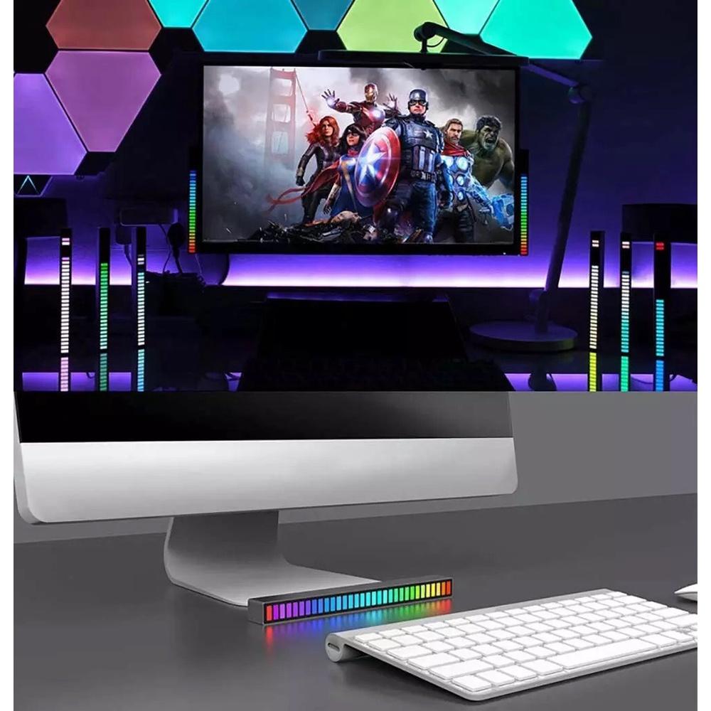 Thanh LED RGB Nháy Theo Nhạc, 16 Triệu Mầu, Trang Trí Bàn Làm Việc, Xe Hơi Siêu Đẹp