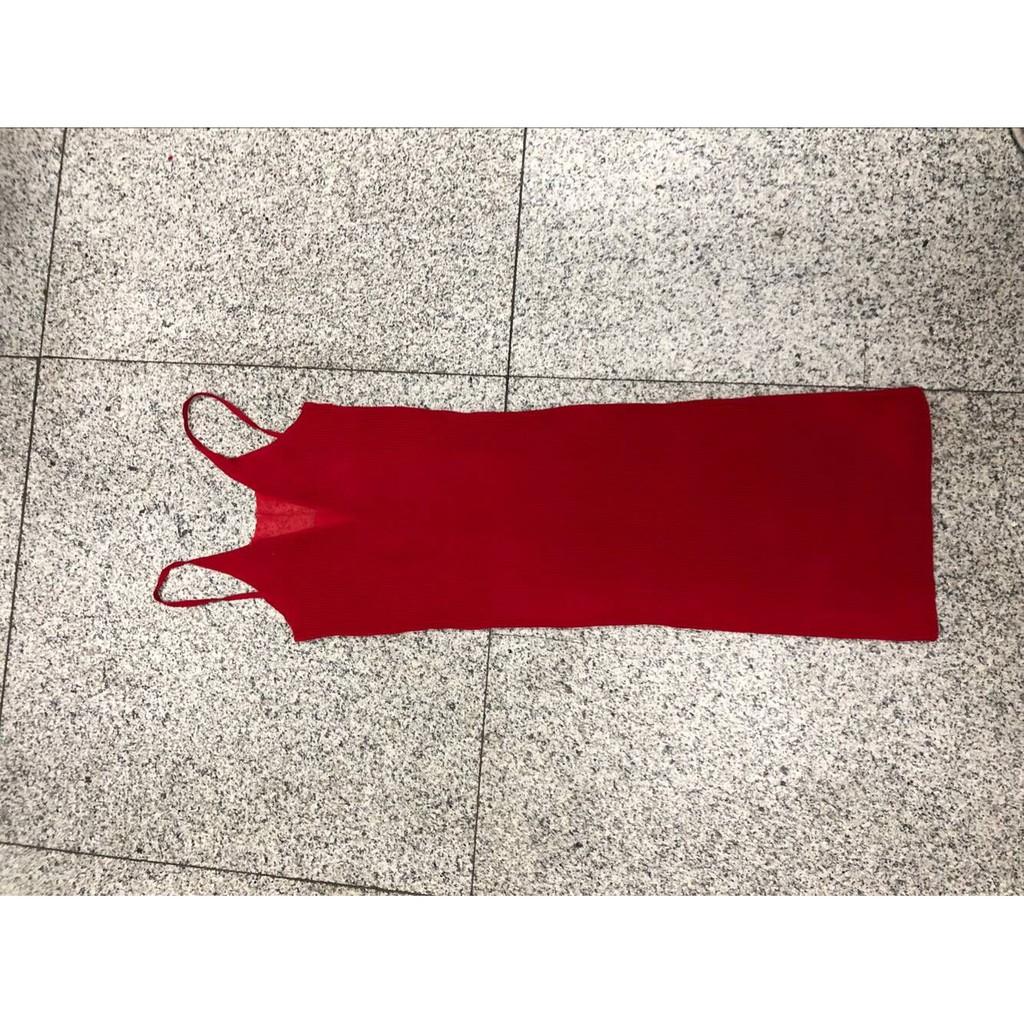 Đầm Dây Màu Đen Thun Gân Siêu Hot Vải Mịn Phong Cách Phượng Tây
