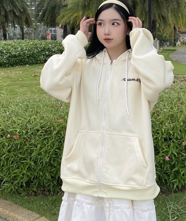 Hoodie zip chữ CALEM.CLUB - Áo khoác nỉ dây kéo nhiều màu dày dặn form rộng unisex, Áo Khoác Nỉ Mỏng chống nắng