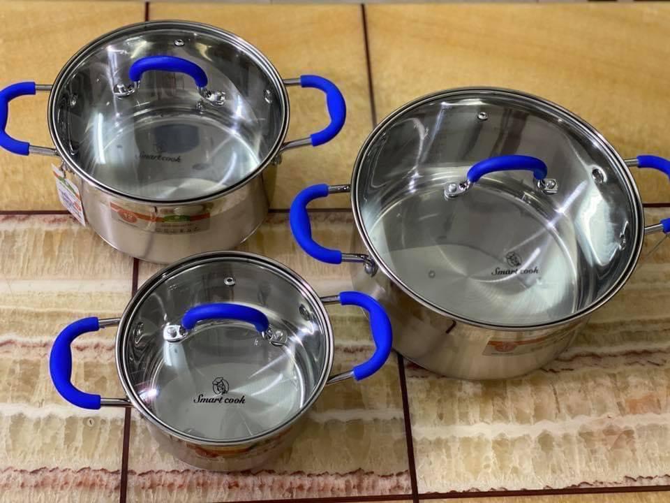 Bộ nồi Inox Elmich Smartcook 3 chiếc cỡ 16cm, 20cm, 24cm - 2355961