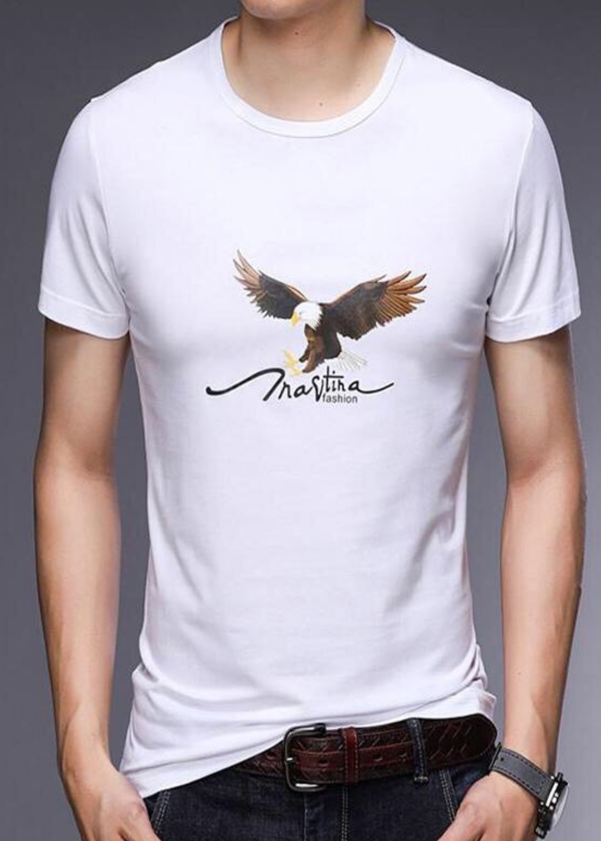 Áo Thun Nam Cotton Cổ Tròn Hình 3D Eagle Cao Cấp ShopN6 - AT06 (Nhiều Màu)
