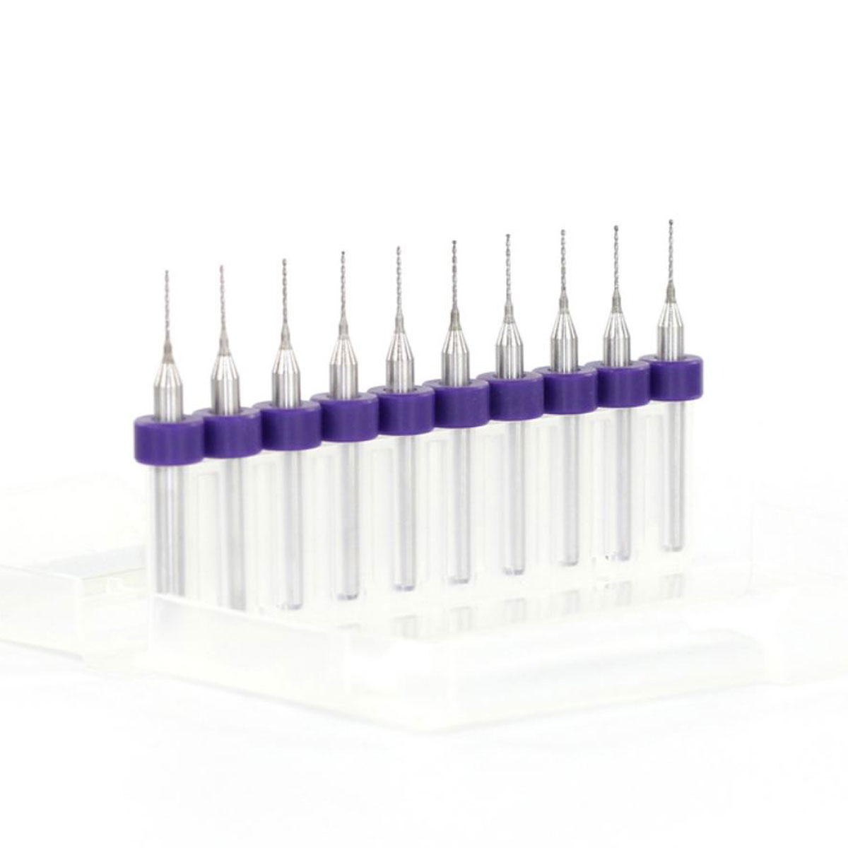 Hộp 10 Mũi Khoan CNC Cao Cấp Độ Chính Xác Cao Đường Kính 0.5mm