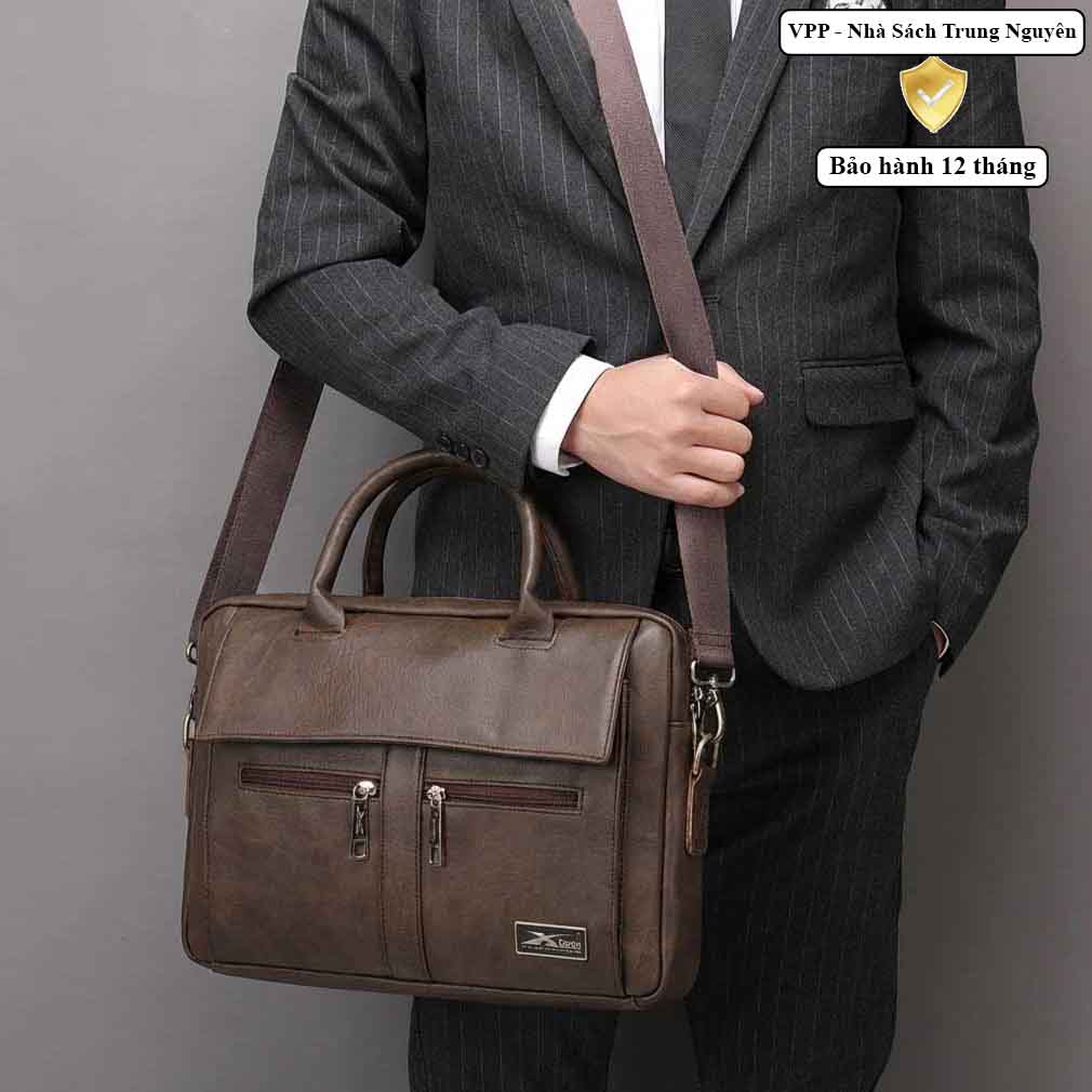 Cặp công sở da Xbags XB 4301 chống nước – Túi laptop 15.6 inch, cặp văn phòng nam cao cấp đa năng!