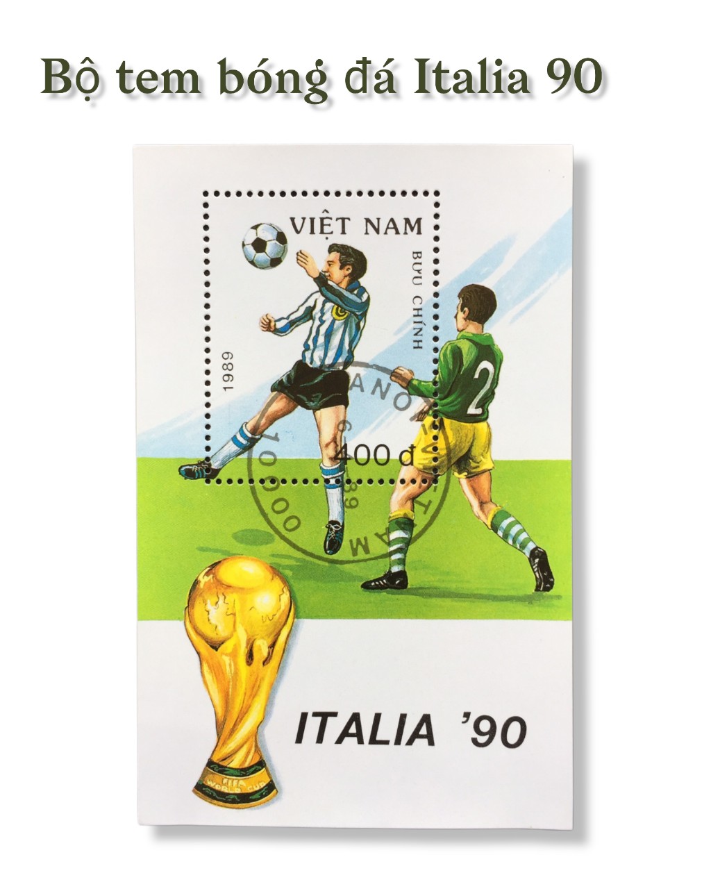 Tem sưu tầm Việt Nam thể thao Italia 90.