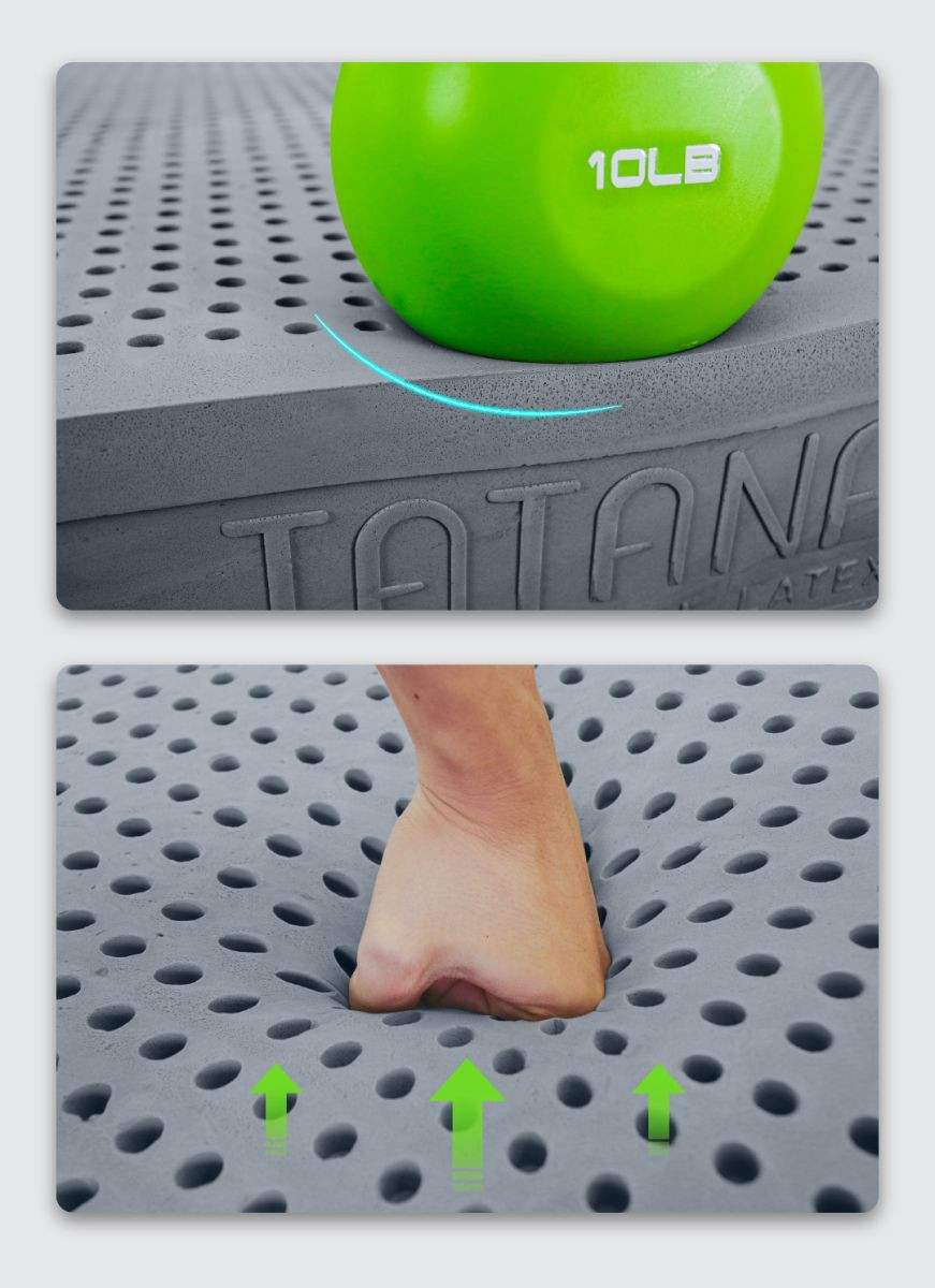 Nệm cao su thiên nhiên than hoạt tính Tatana Cool Grey