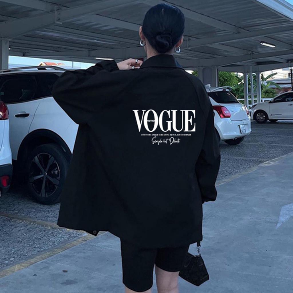 Áo Khoác Dù Local Brand VOGUE Jacket Mero 2 lớp dày form rộng Unisex cổ bẻ
