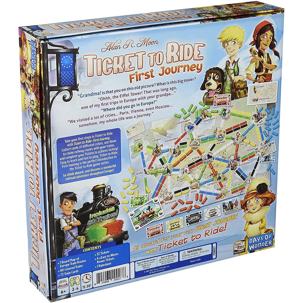 Bộ Board Game Ticket To Ride Phiên Bản First Journey Europe Edition