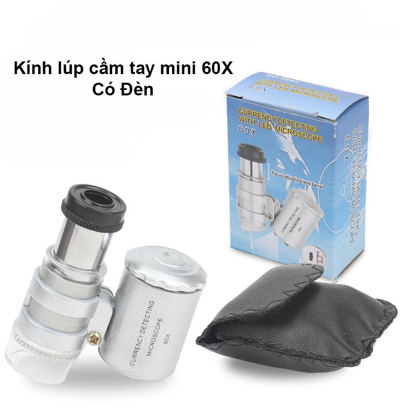 Kính Lúp Cầm Tay Mini 60X Có Đèn