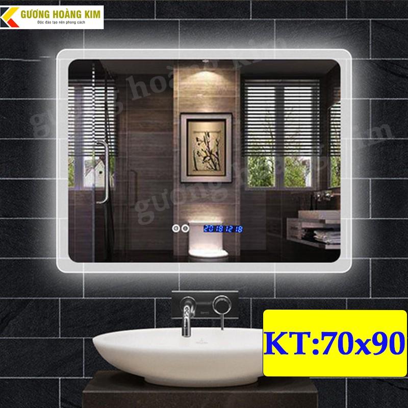 Gương đèn LED cảm ứng phá sương thông minh dành cho phòng tắm kích thước 70x90cm- mirror HK3004