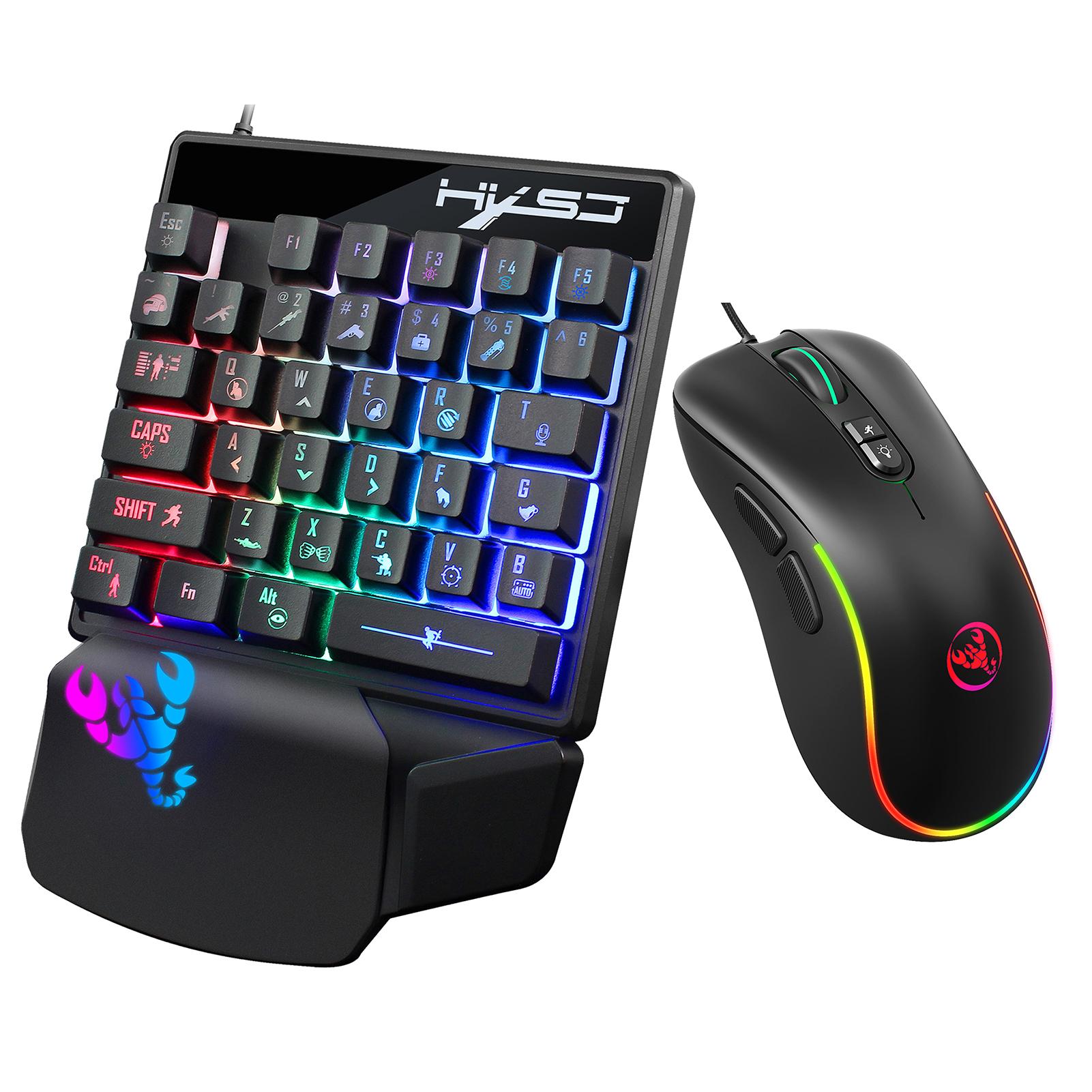Tổ hợp bàn phím và chuột HXSJ J300 + V400 có thể lập trình ánh sáng RGB
