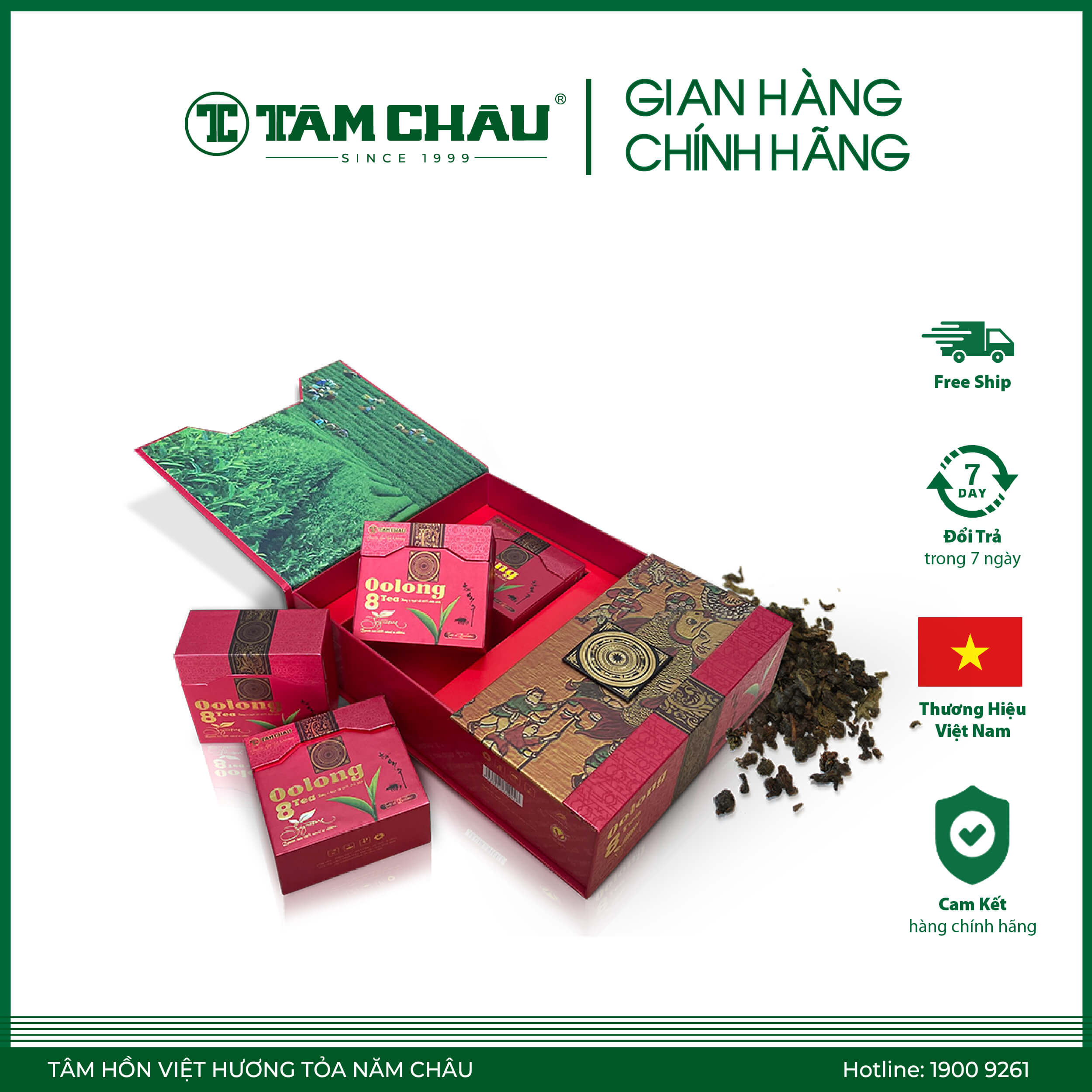 [TÂM CHÂU] TRÀ OOLONG 8 TEA CAO CẤP 320G