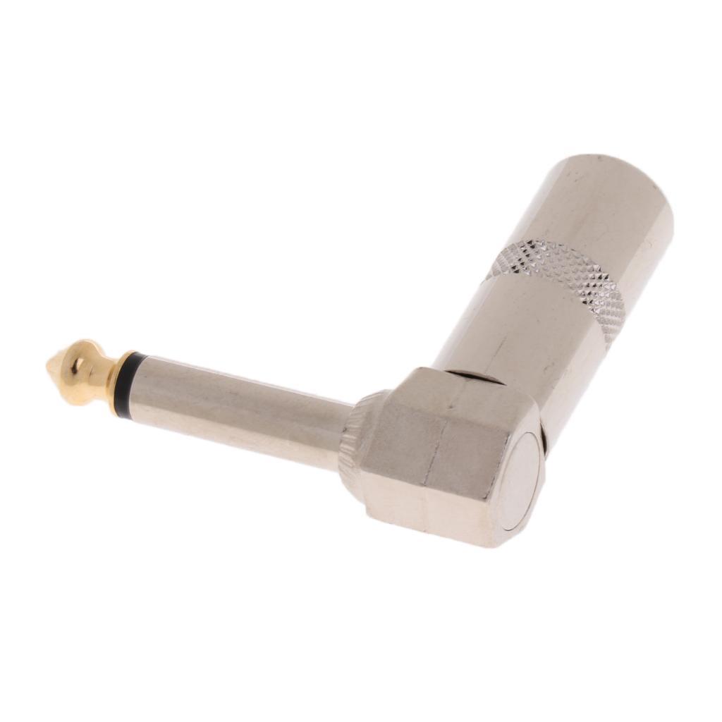 10 Pieces X6.35mm 3-pole Microphone Jack Male Plug Repair Replacement Solder Adapter