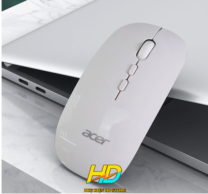 Hình ảnh Chuột Không Dây Chính Hãng ACER OMR050 - Bluetooth 5.0 + Wireless 2.4G - Pin sạc Type-C - Chống ồn Dùng Cho Máy Tính Bảng SamSung Tab , iPad, PC, laptop , MacBook, Điện Thoại Smartphone - Hàng Chính Hãng