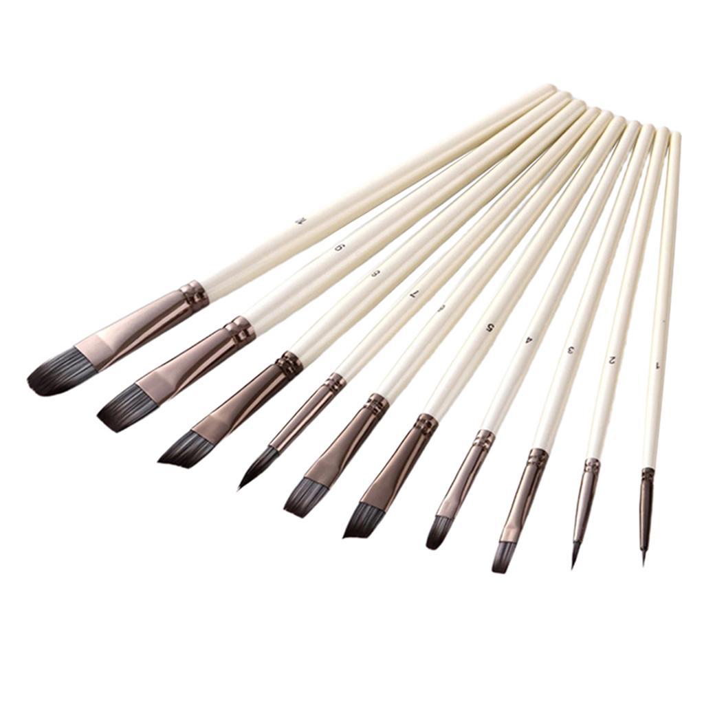 Paint Brushes Set Nylon Hair Brush Acrylic Oil Watercolor Gouache Painting