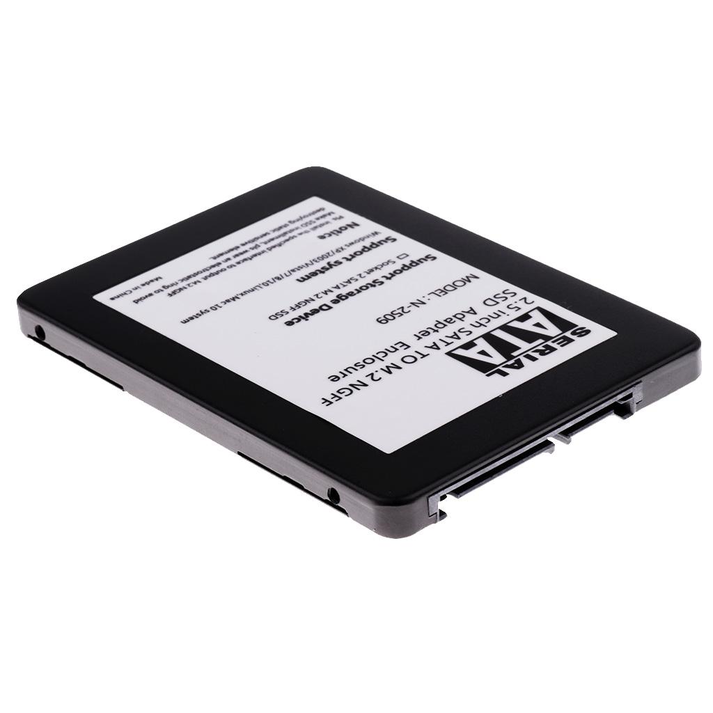 M.2 NGFF Solid State Drive to Serial SATA Adapter Enclosure 2.5''inch Case