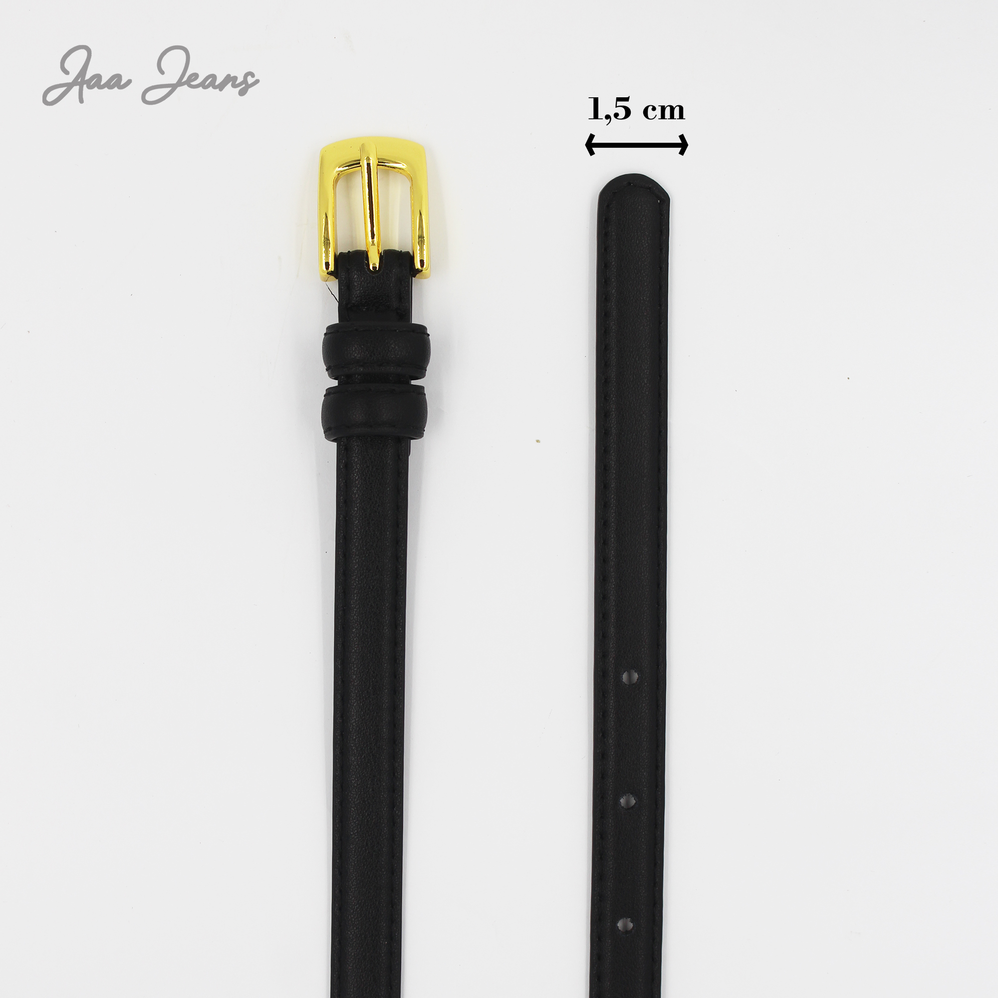 Dây Nịt Bản Nhỏ 1.5cm Da Thật Thanh Lịch Aaa Jeans