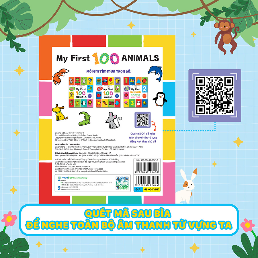 My First 100 Animals - Sách Từ Vựng Đầu Đời Cho Bé