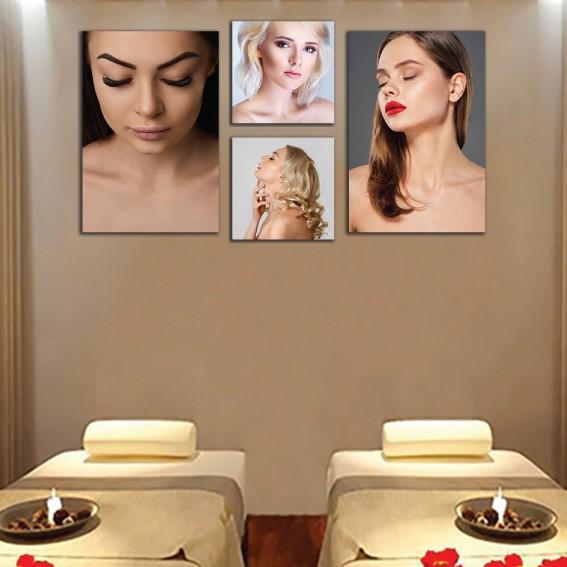 Tranh spa dán tường tiệm massage, skin care, xông hơi