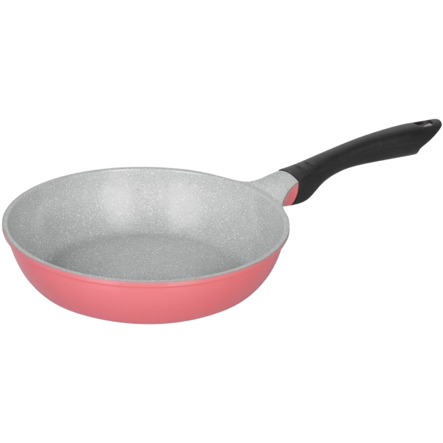 Chảo đúc chống dính men đá ceramic đáy từ Green Cook GCP03-IHP màu hồng công nghệ 7 lớp chống dính Hàn Quốc