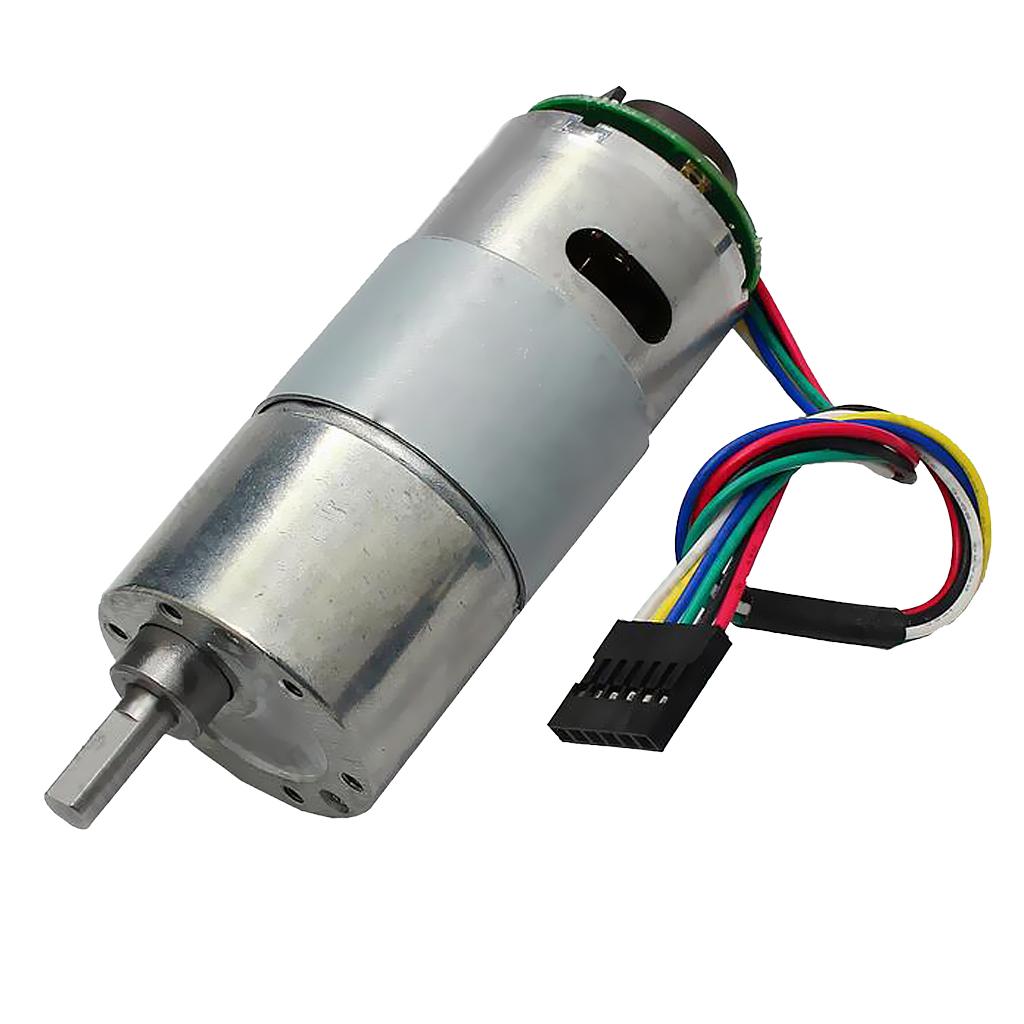 37GB545 15RPM DC Gearbox Motor 24V Small Electric Gear Motor High Torque Metal Reduction Gearbox Motor with Encoder