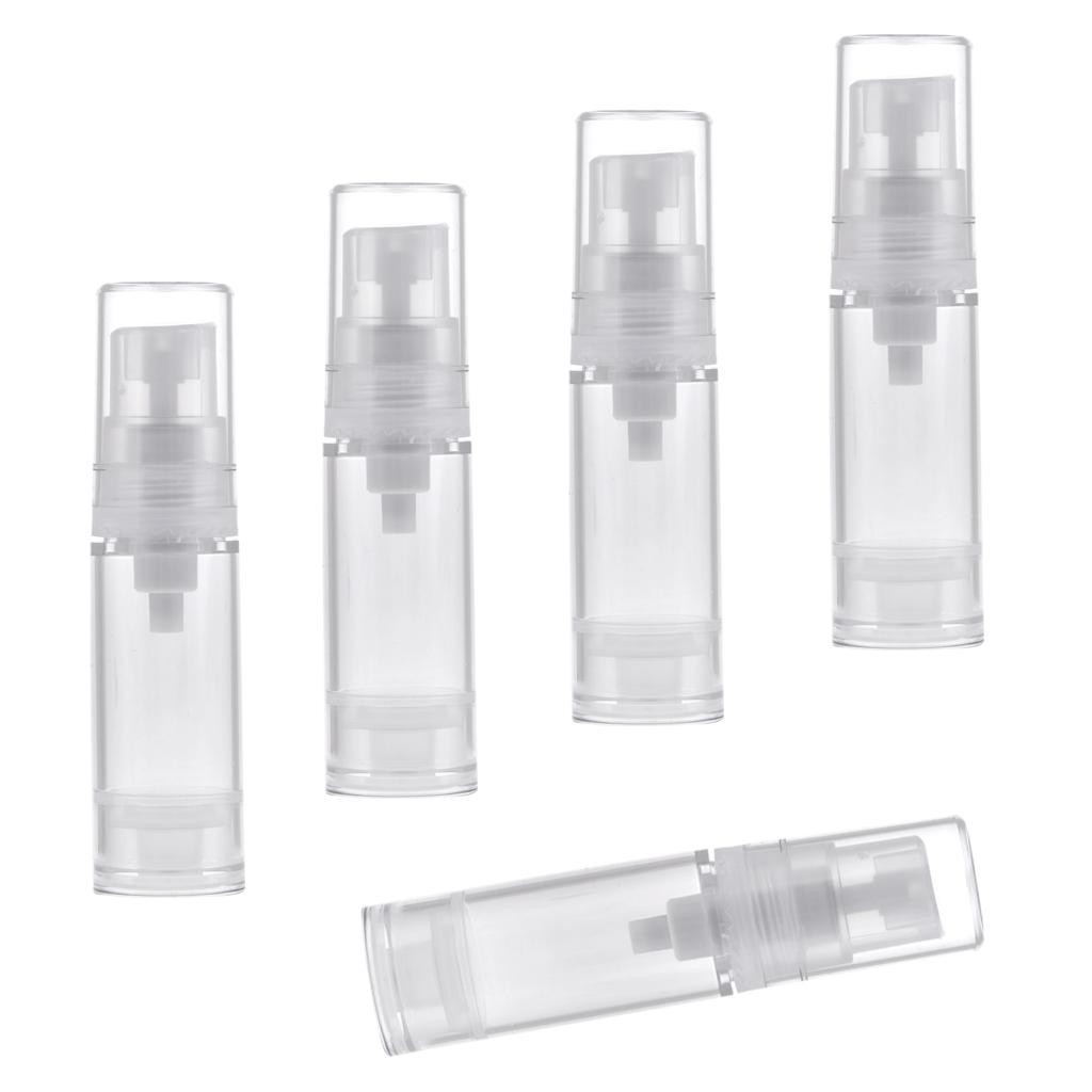 5 Cái 5 Ml Rõ Ràng Hút Chân Không Bình Đựng Mỹ Phẩm Loại Kem Dưỡng Hộp Đựng Ống Đựng