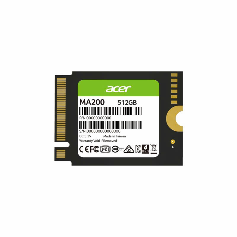 Ổ cứng SSD Acer MA200 M.2 2230 PCIe Gen4 x4 NVMe 1.4, tốc độ đọc/ghi 5200MB/s và 4700MB/s - Bảo hành 5 năm Hàng chính hãng