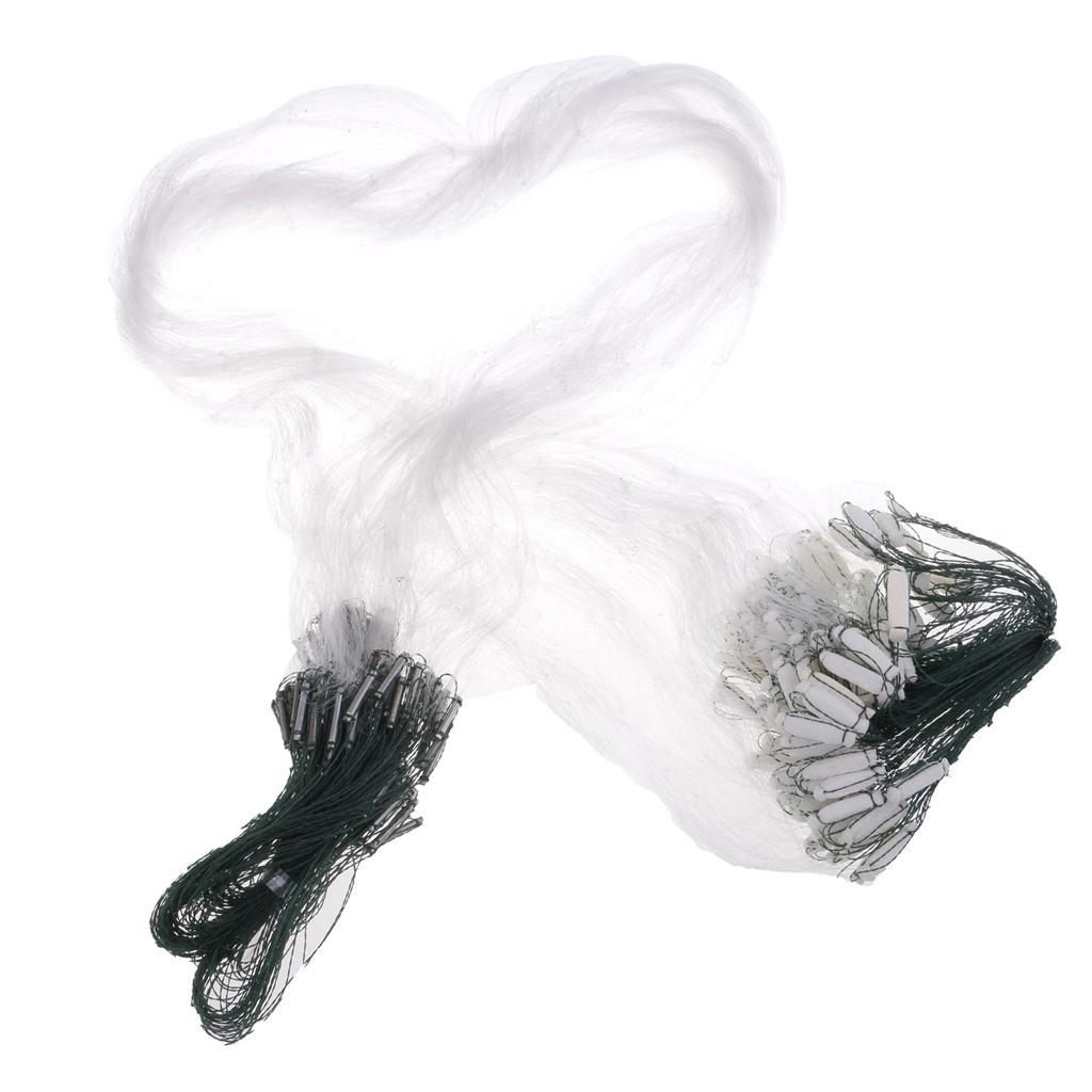 5pcs Fishing Net With Float Fish Trap Monofilament Mesh Gill Hole 4x4cm