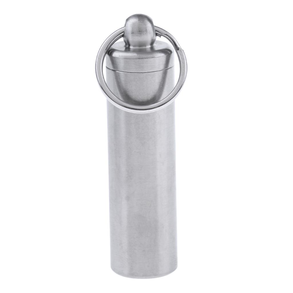 Waterproof Stainless Steel Capsule Pill Container Box Case Toothpick Holder