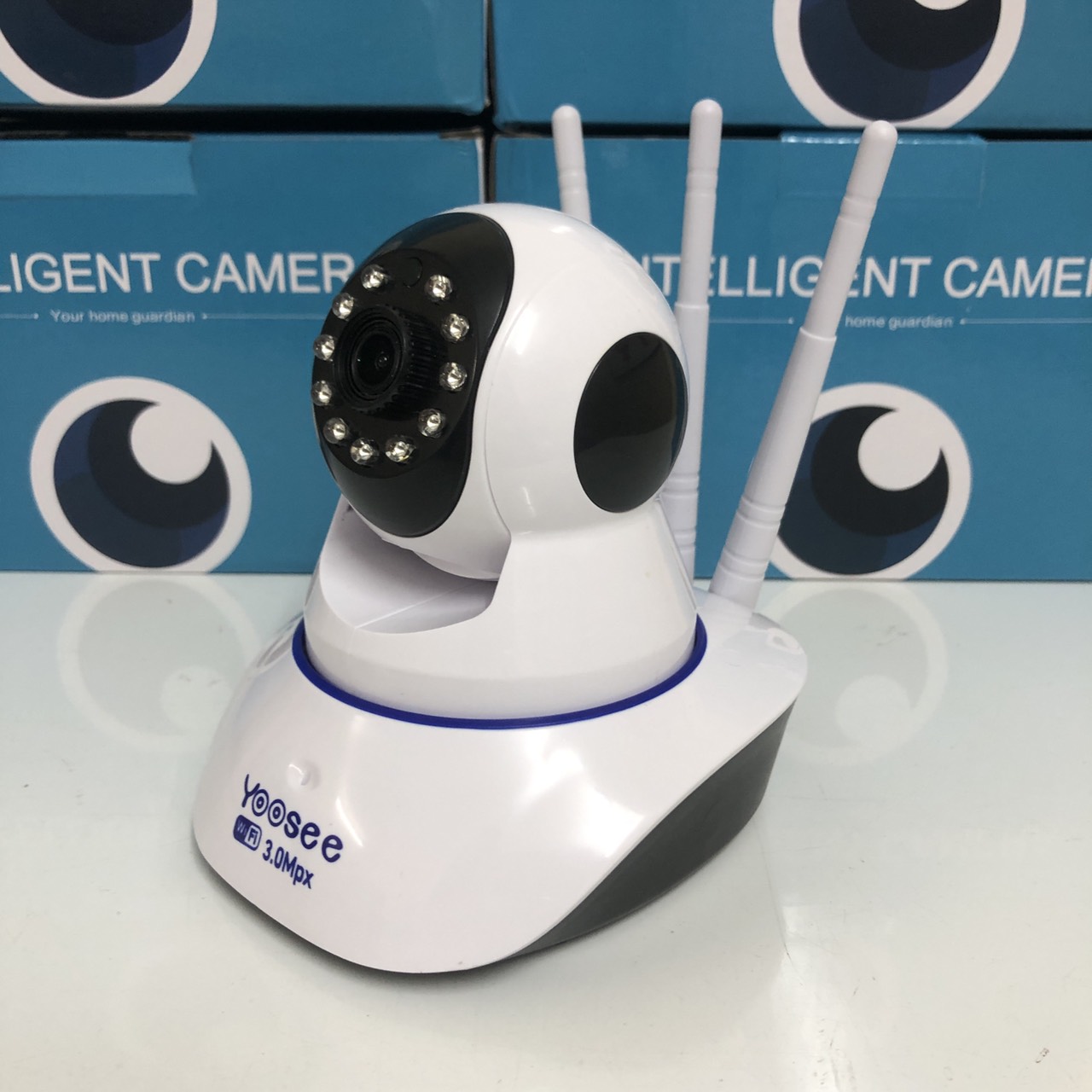Camera Wifi Trong Nhà Yoosee 3Mpx Full HD, 3 Râu 11 Đèn Hồng Ngoại, Xoay 360 độ , Đàm Thoại 2 Chiều, Cảm Biến Báo Động – Hàng nhập khẩu