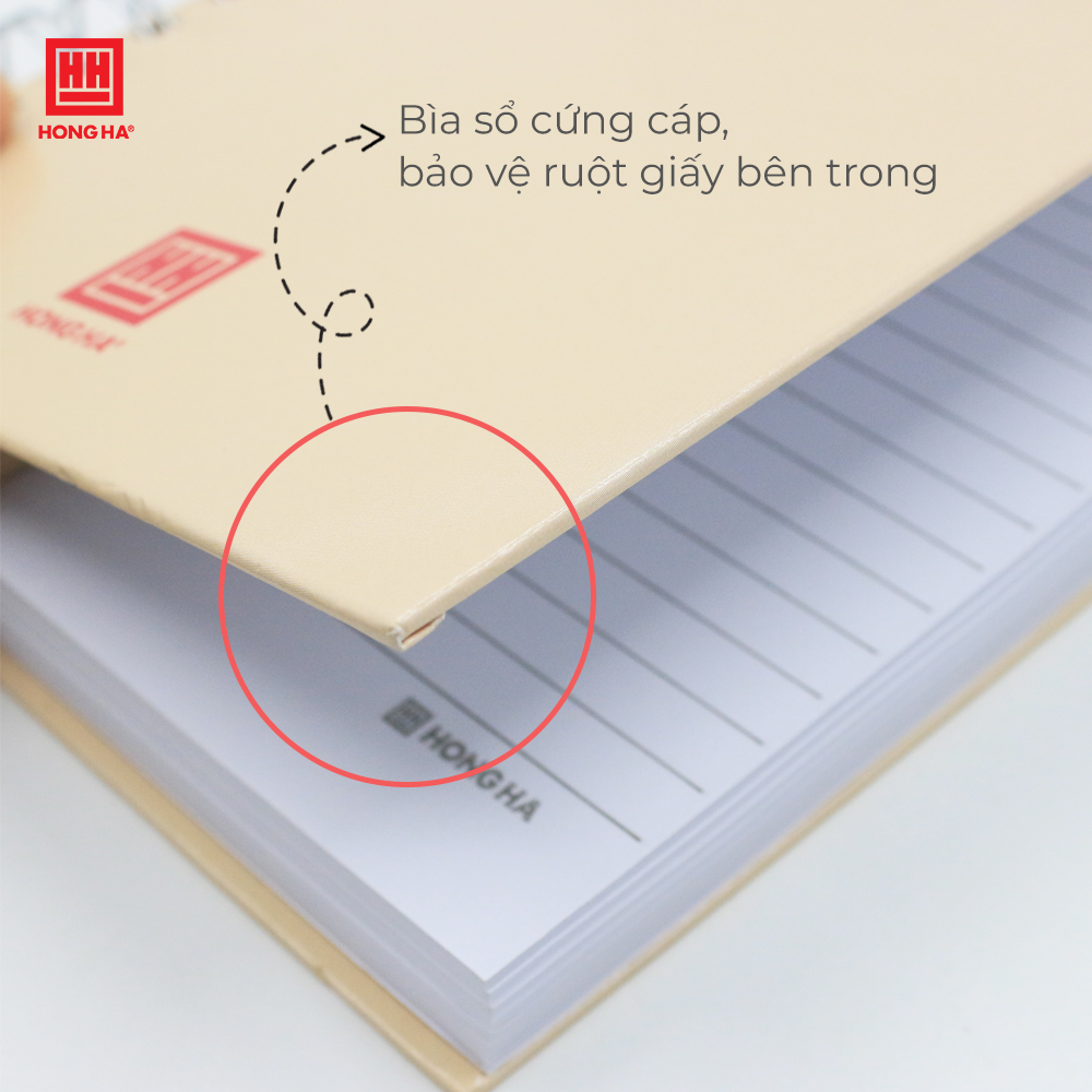 Sổ lò xo kép A5 Hồng Hà 300 trang bìa cứng - 4007