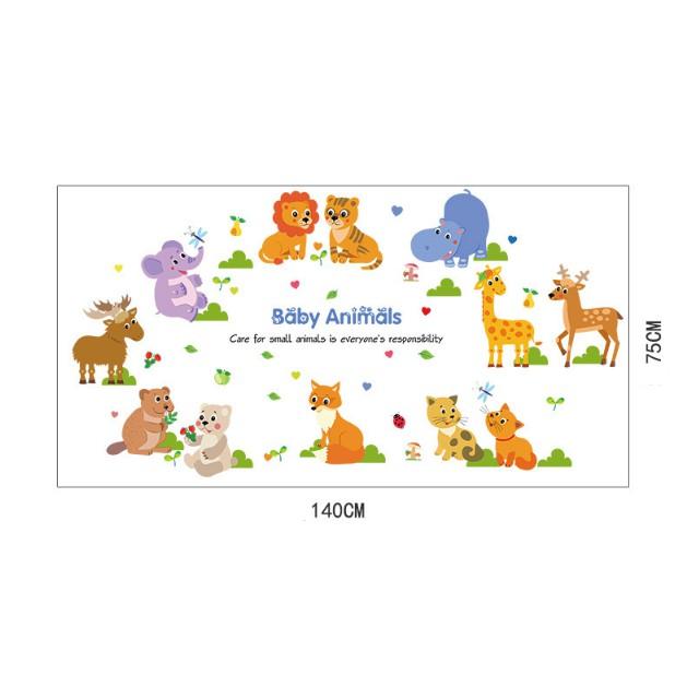 Decal trang trí tường - Thú Vui Chơi kèm chữ tiếng anh a.h