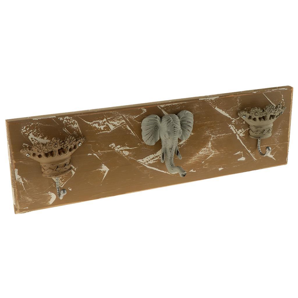 Wall Mount Coat Hooks, Coat Hooks 3 Hooks Wooden For Coat Robe Hat Hooks