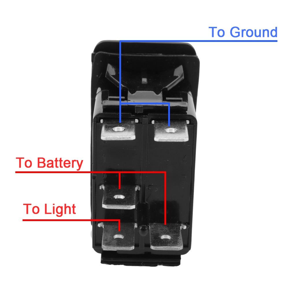 1 công tắc bật/tắt 12V 24V SPST 5 Pin cho xe hơi/tàu thuyền